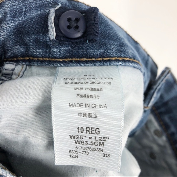 Leviβs 808 Regular Size 10 Distressed Jeans - Picture 6 of 7